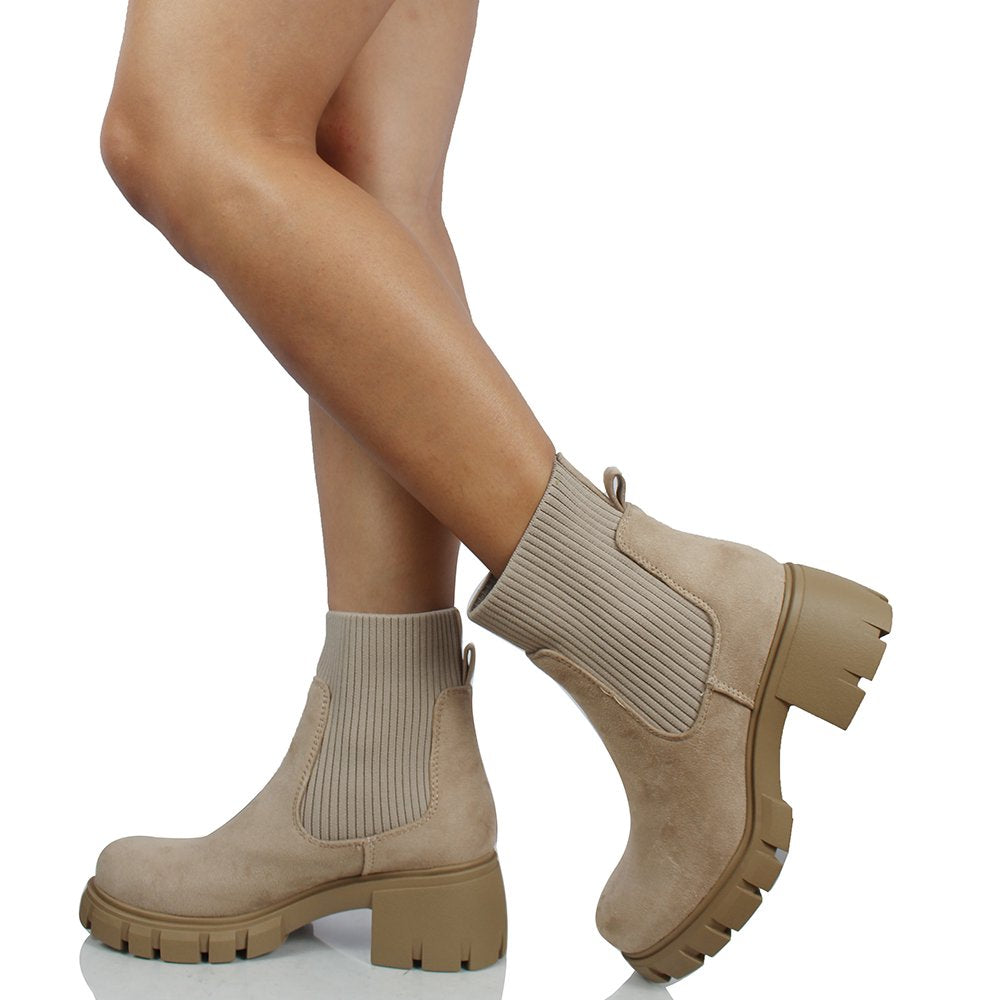 Holland Beige Chunky Boot final sale