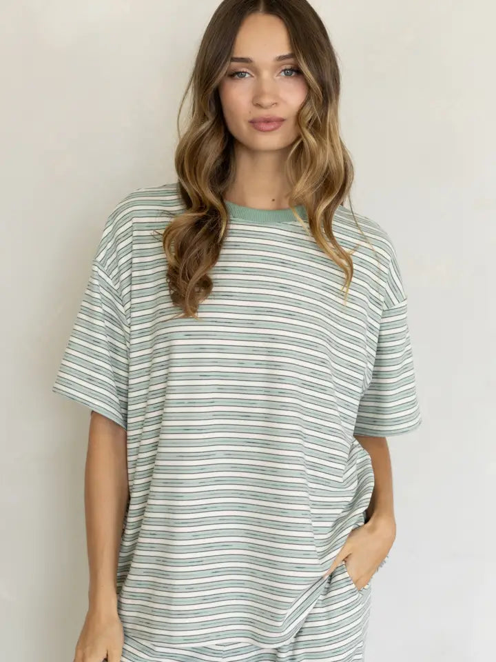 Trinity Striped Set in Mint