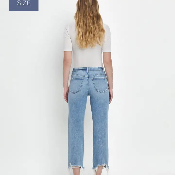 Velma High Rise Straight Stretch Denim