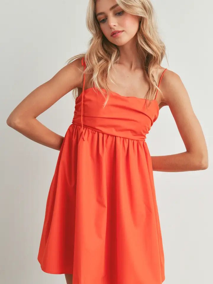 Emmy Detailed Dress in Orange