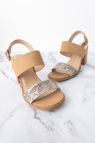 Python Heeled Sandal
