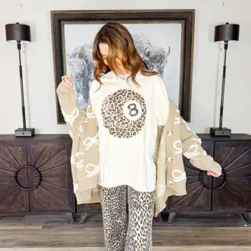 8 Ball Cheetah Graphic Tee