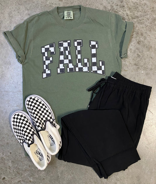 Fall Checker Print Tee