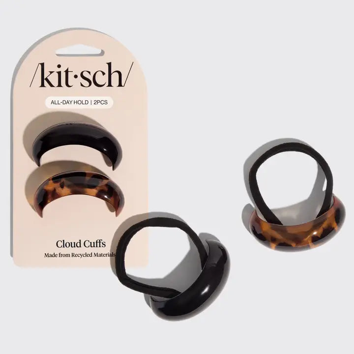 Kit-sch Cloud Cuff in Black and Tortoise