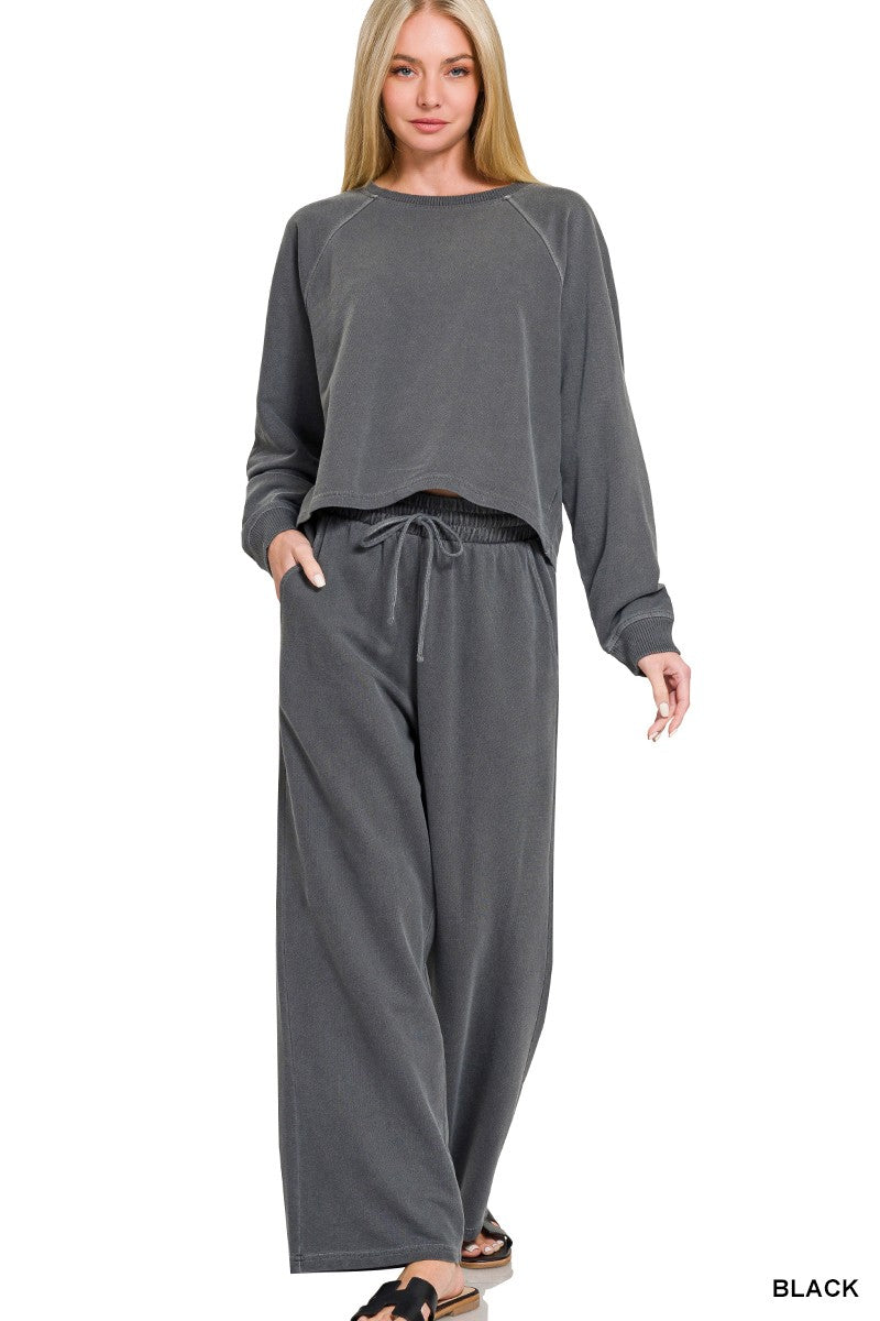 Millie Mineral Washed Set in Black