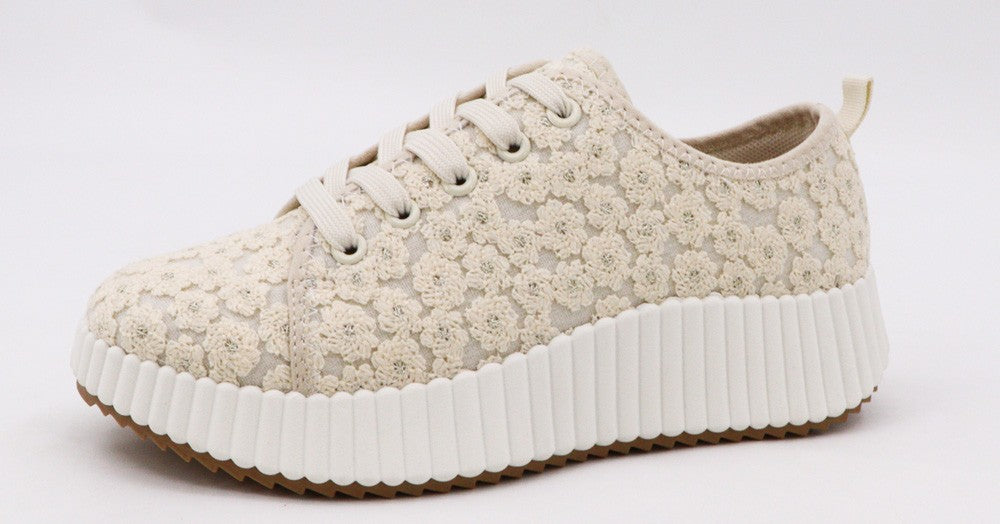 Remi Platform Sneaker in Ivory