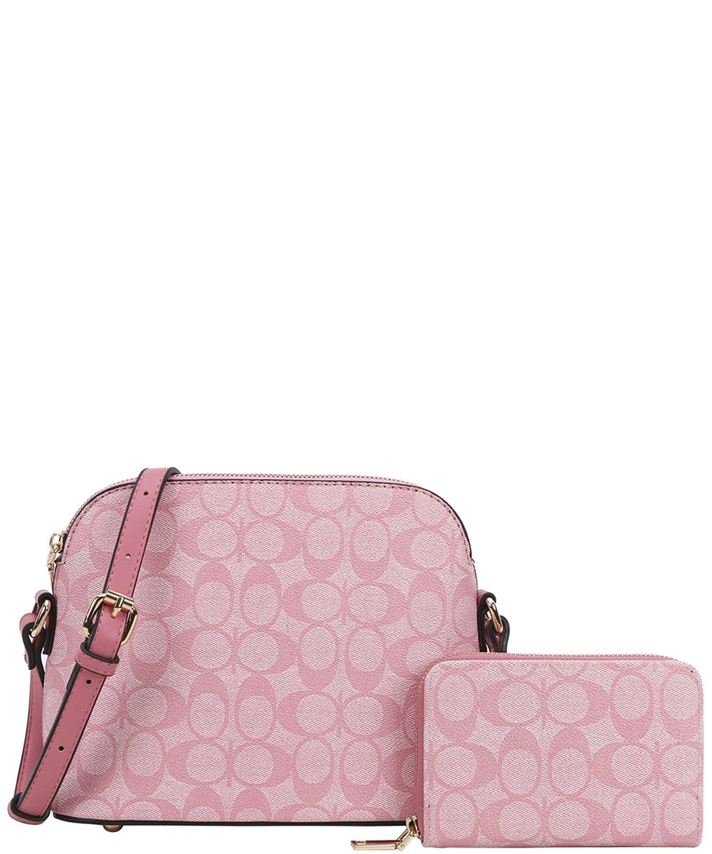Crossbody with wallet in Pink