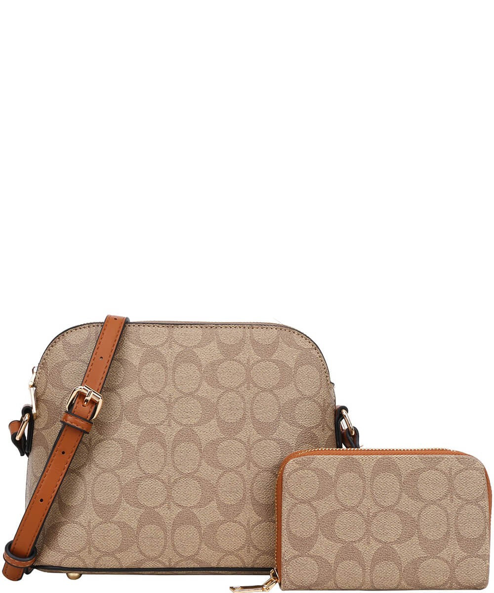 Crossbody with wallet in Brown