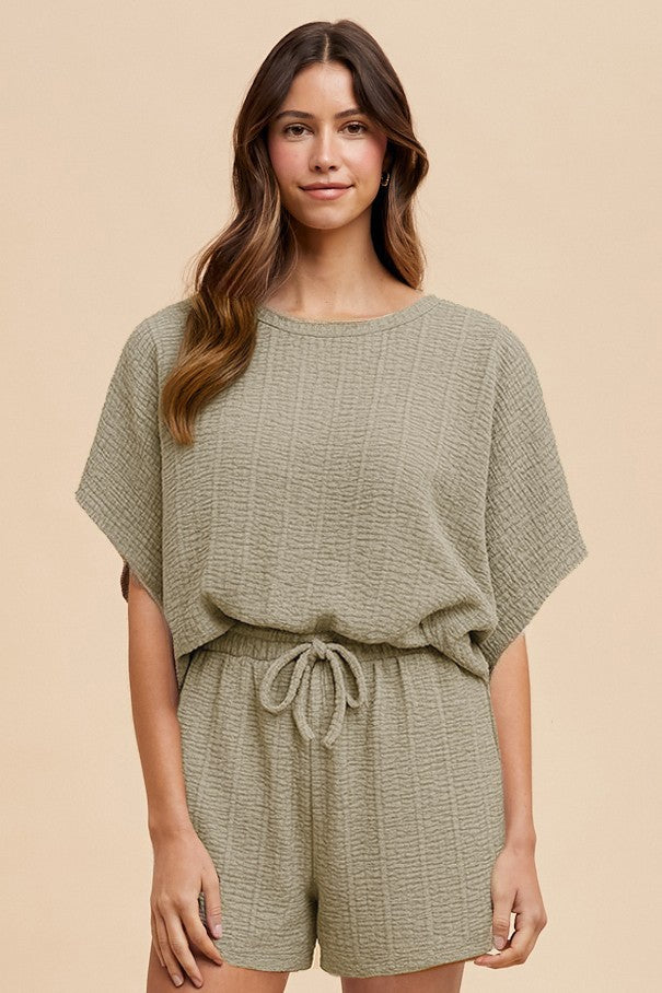 Sage Textured Short Set