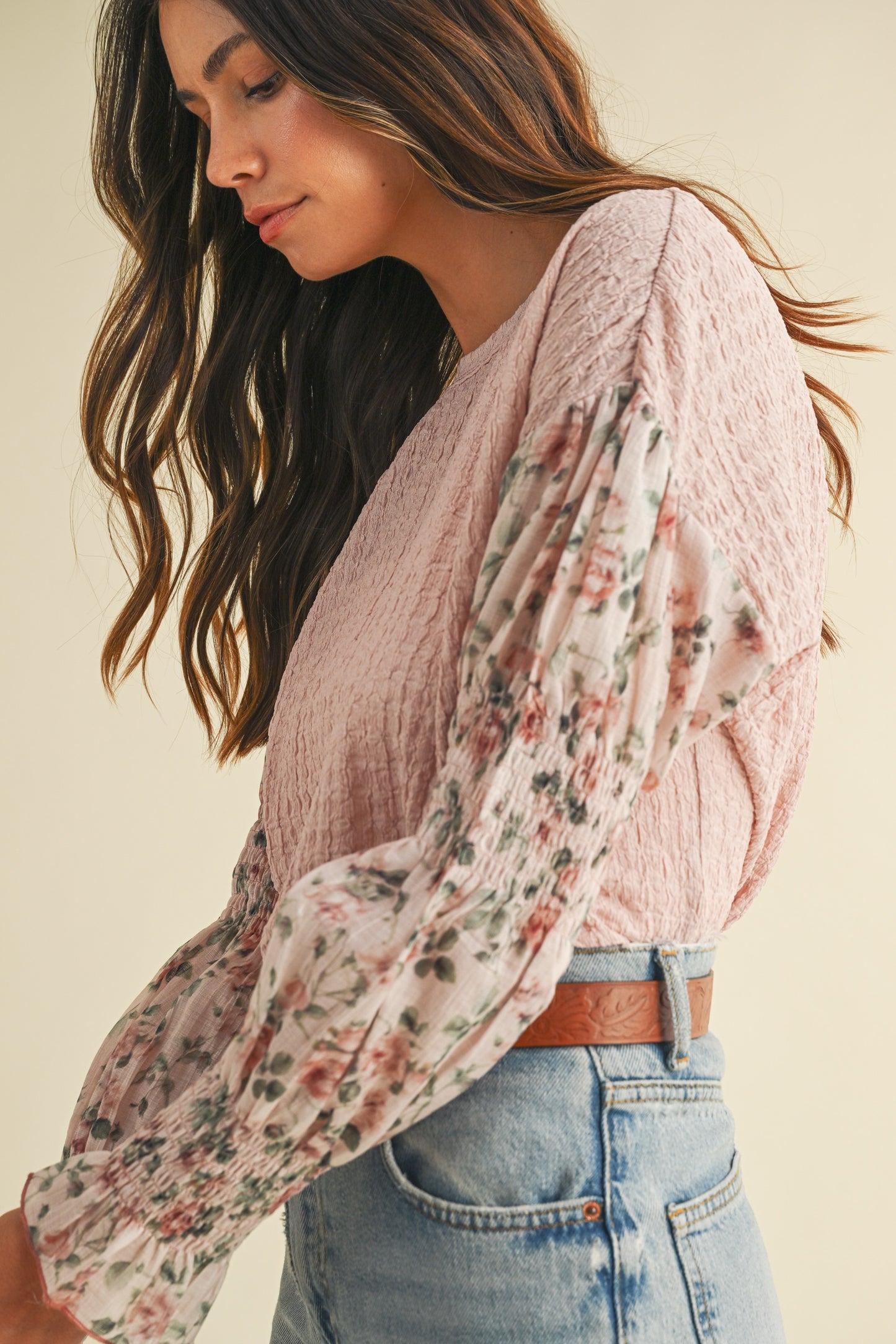 Mia Floral Knit Top