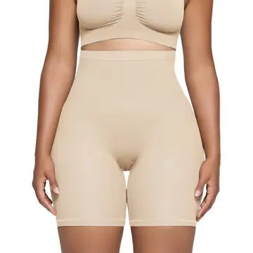 High Waisted Tummy Control Panties in Beige