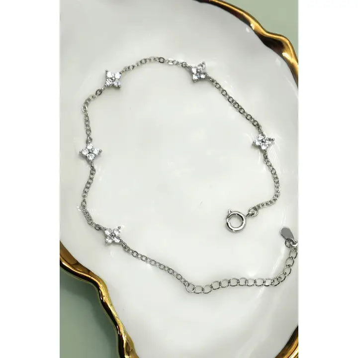Silver Flower Bracelet