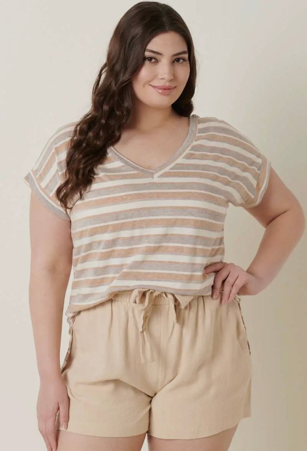 Curvy Quinn Striped Top