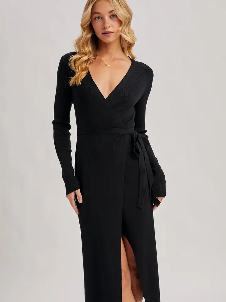 Lauren Midi Dress in Black