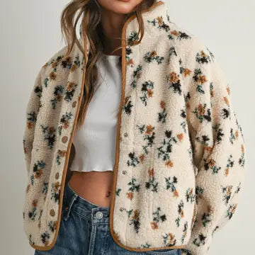 Addison Floral Fleece Jacket