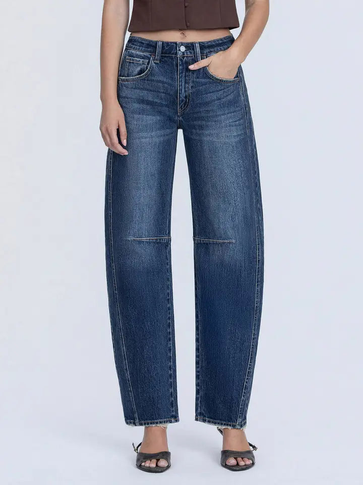 Vervet Vani High Rise Barrel Jeans