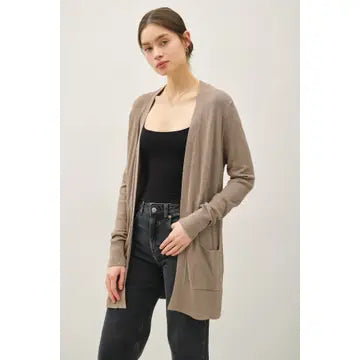 Viscose Open Front Essential Cardigan COCO