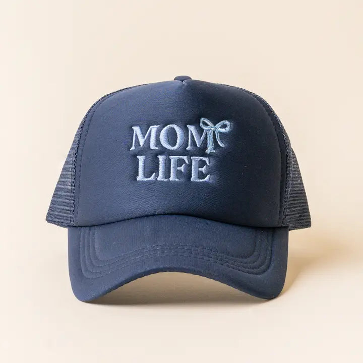 Mom Life Embroidered Trucker Cap