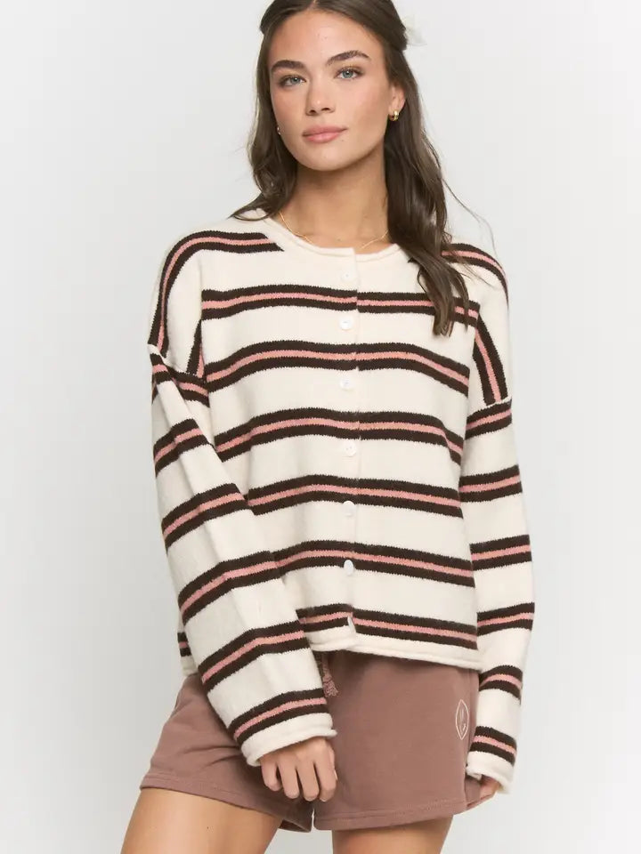 Finley Striped Knit Cardigan