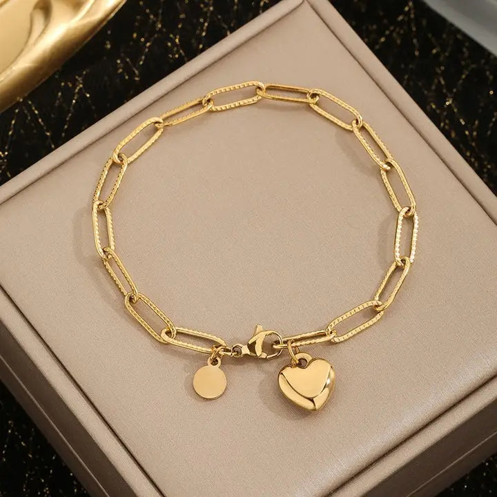 Gold Heart Bracelet