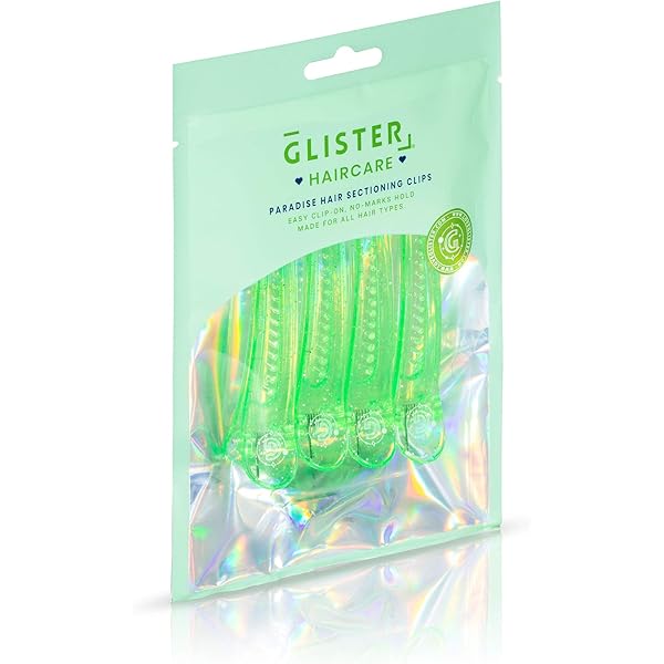 Glister- Hair Sectioning Clips: Green