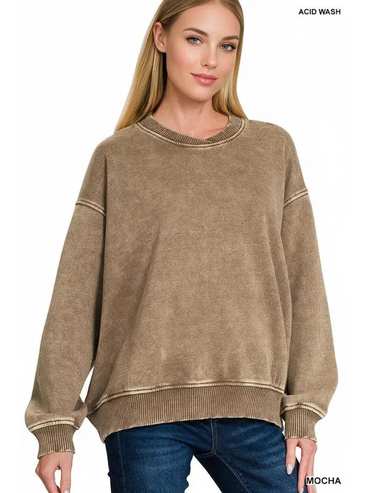 Murphy Oversized Pullover in Mocha