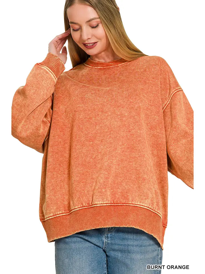 Murphy Oversized Pullover in Burnt Orange
