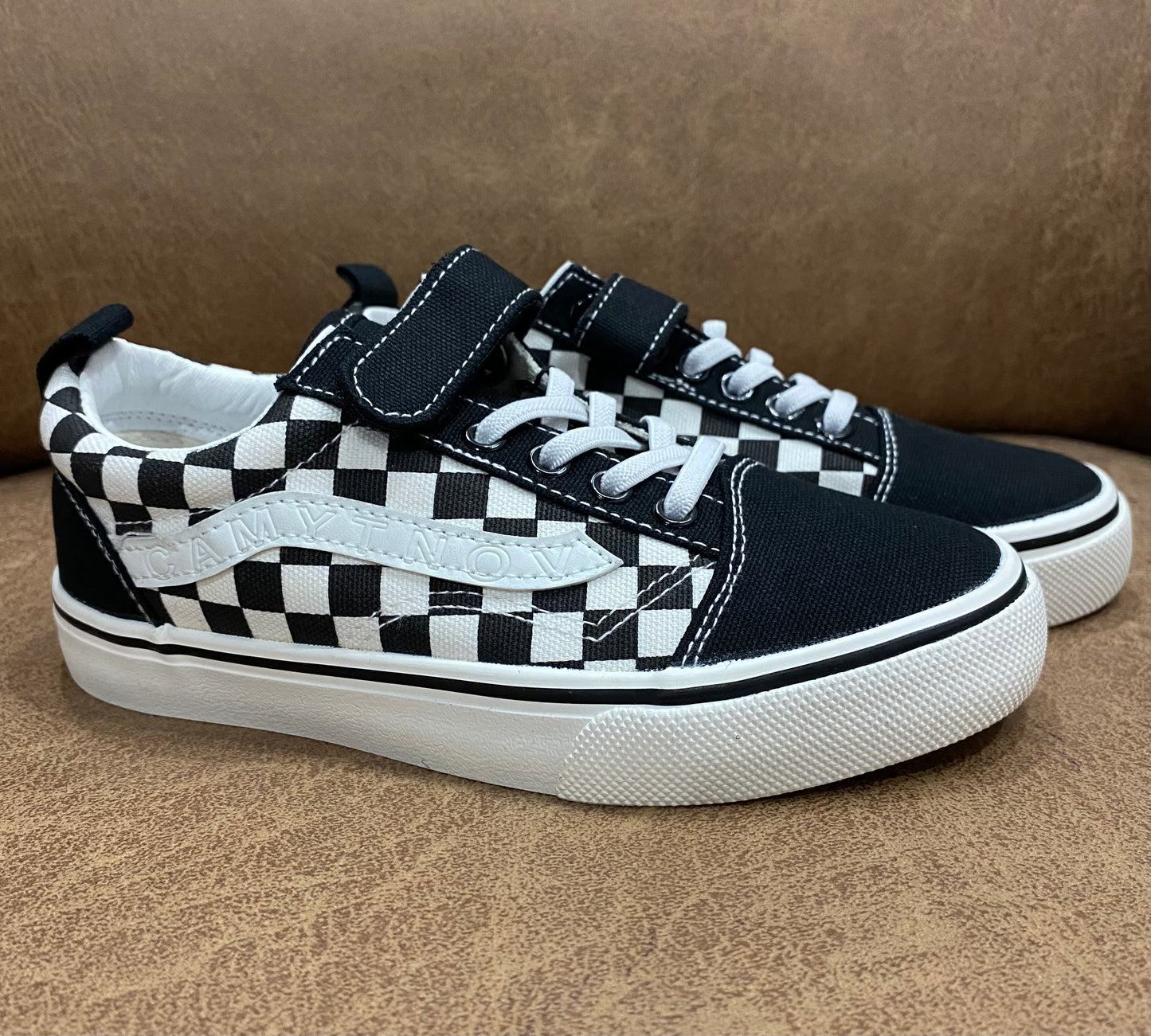 Kids Checker Print Sneakers