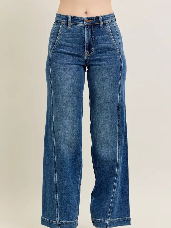 Judy Blue Josie High Rise Wide Leg Jeans