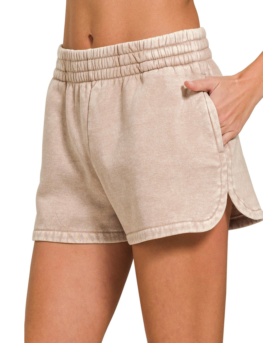 Allie Luxe Comfort Shorts in Ash Mocha