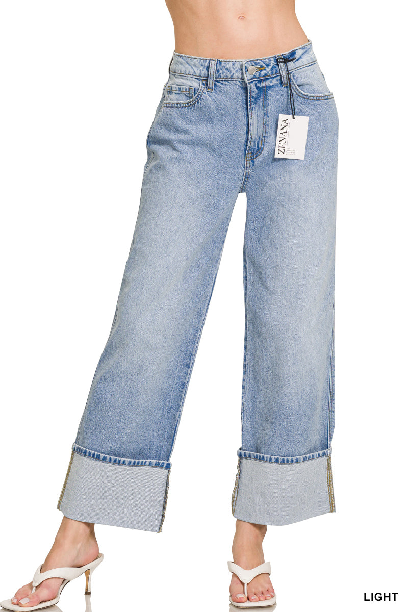 Cameryn Cuffed Wide Leg Denim FINAL SALE