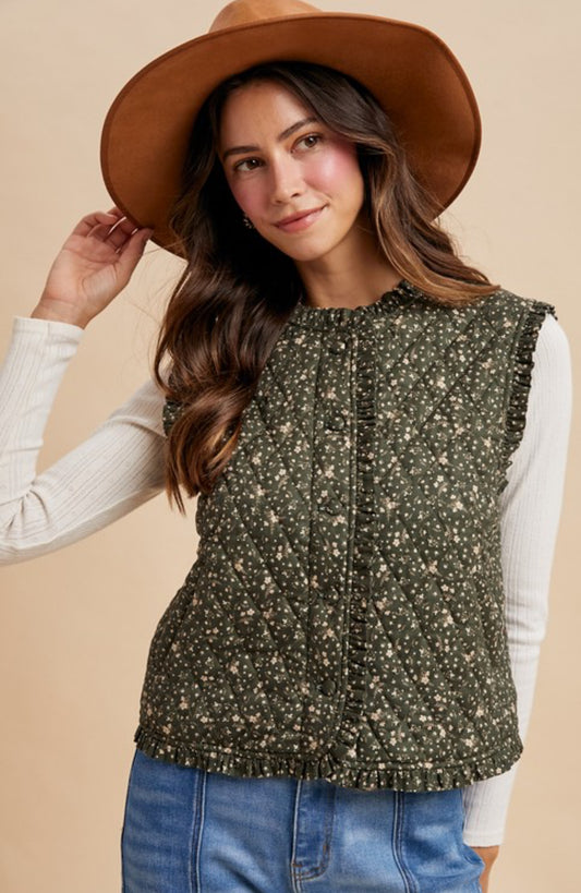 Harper Floral Quilted Vest