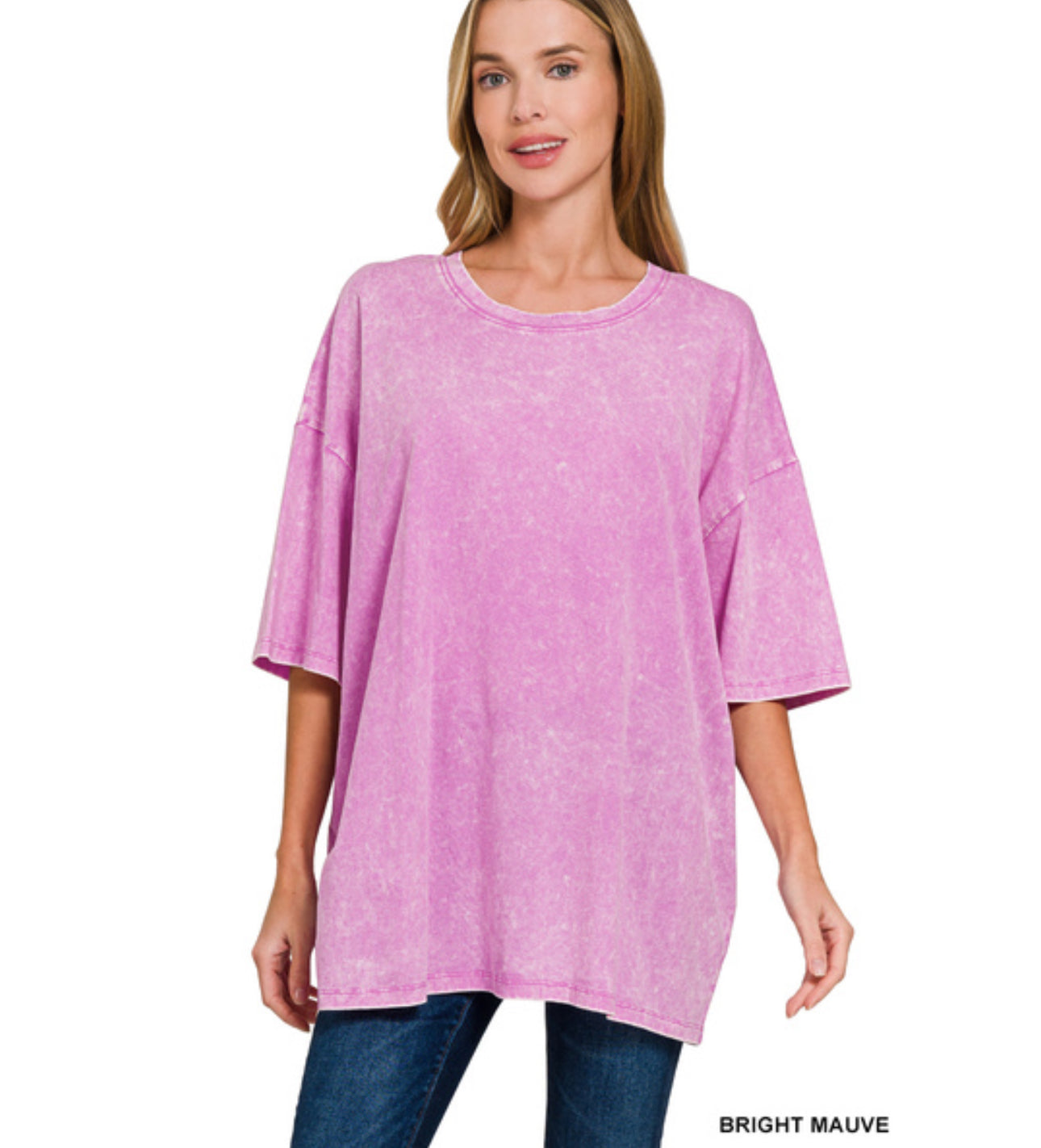Madi Oversized Acid Washed Tee