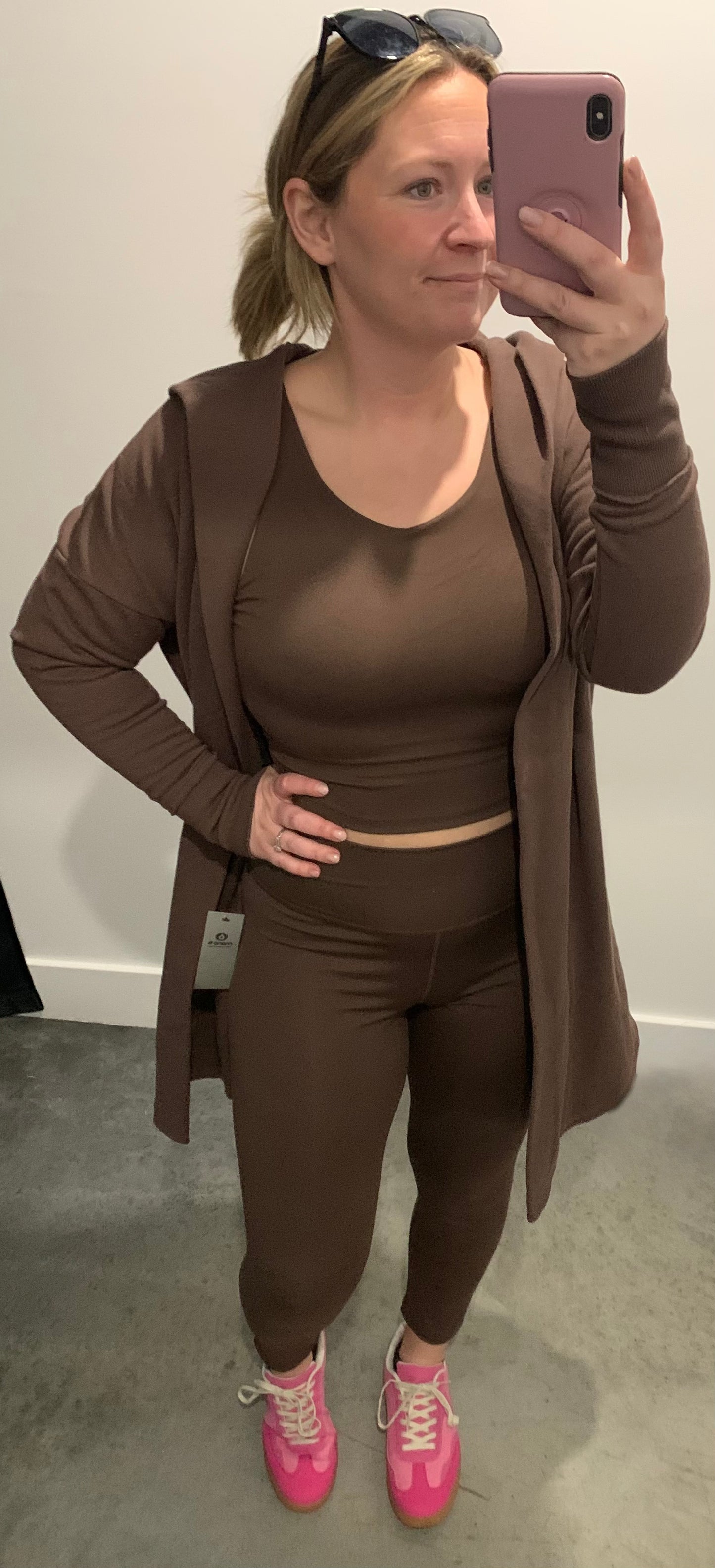 Mono B Cloud Contour Leggings in Rich Soil Curvy