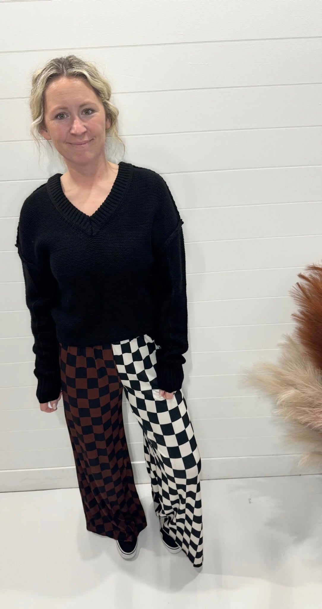 Split Decision Checker Pant