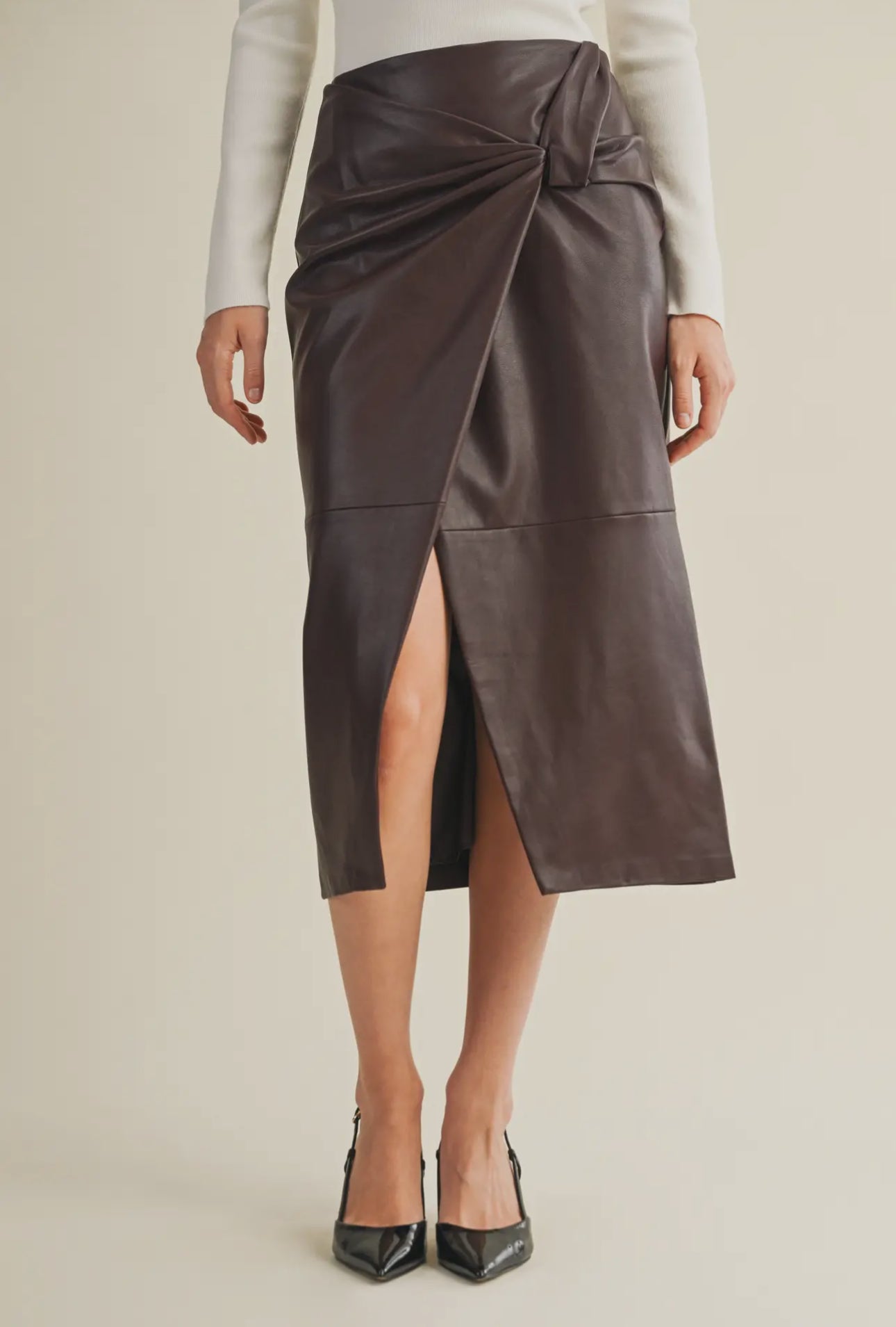 Amelia Faux Leather Skirt