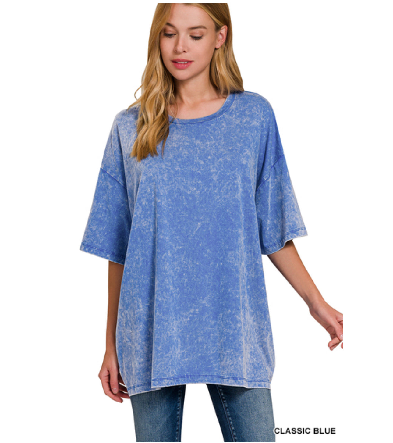 Madi Oversized Acid Washed Tee