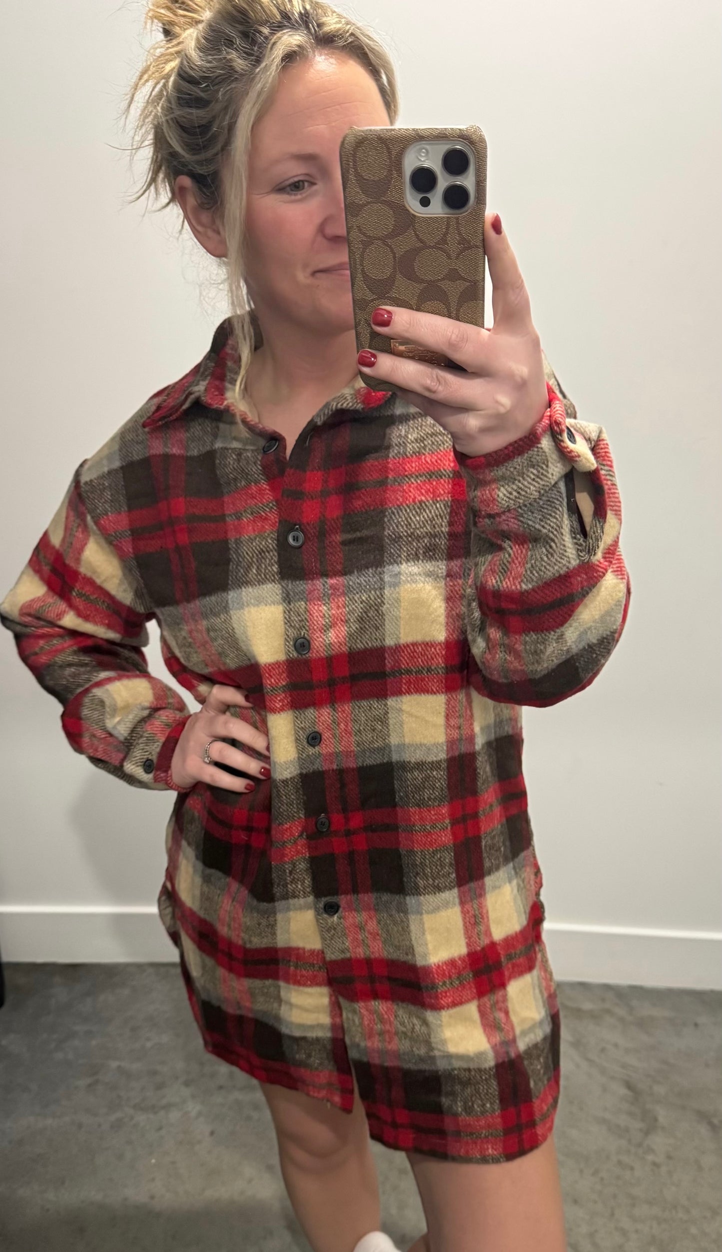 Mistletoe Ready Plaid Dress