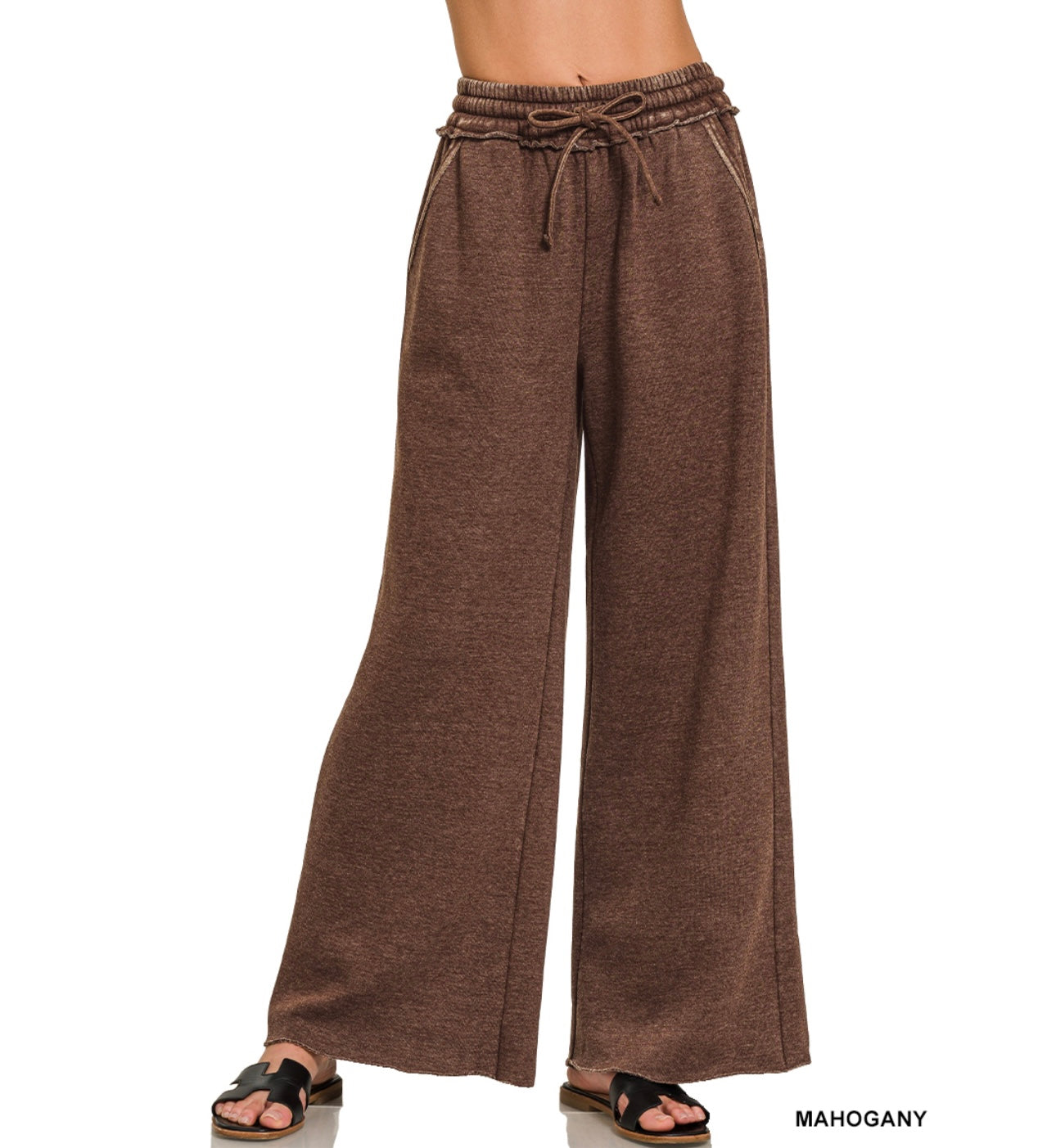 Everyday Fleece Sweat Flares in Mahogany