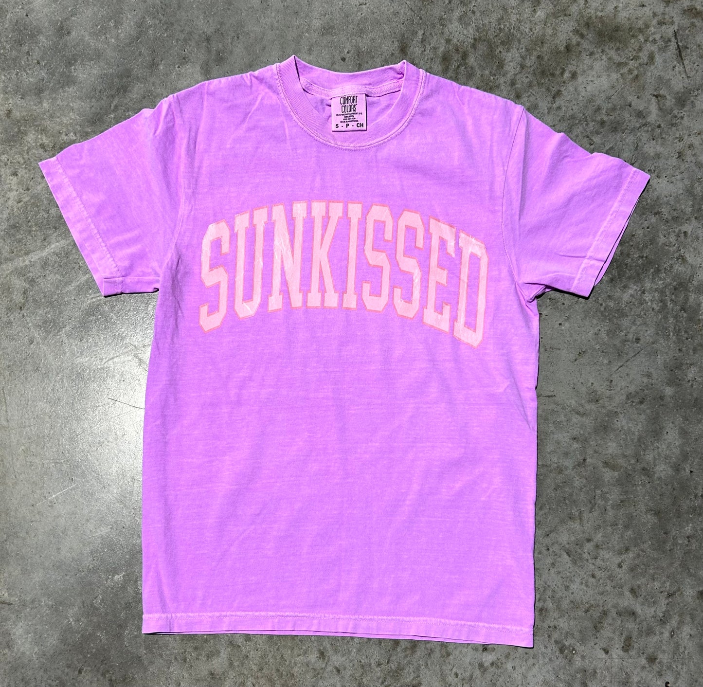 Sunkissed Tee on Neon Violet Comfort Colors