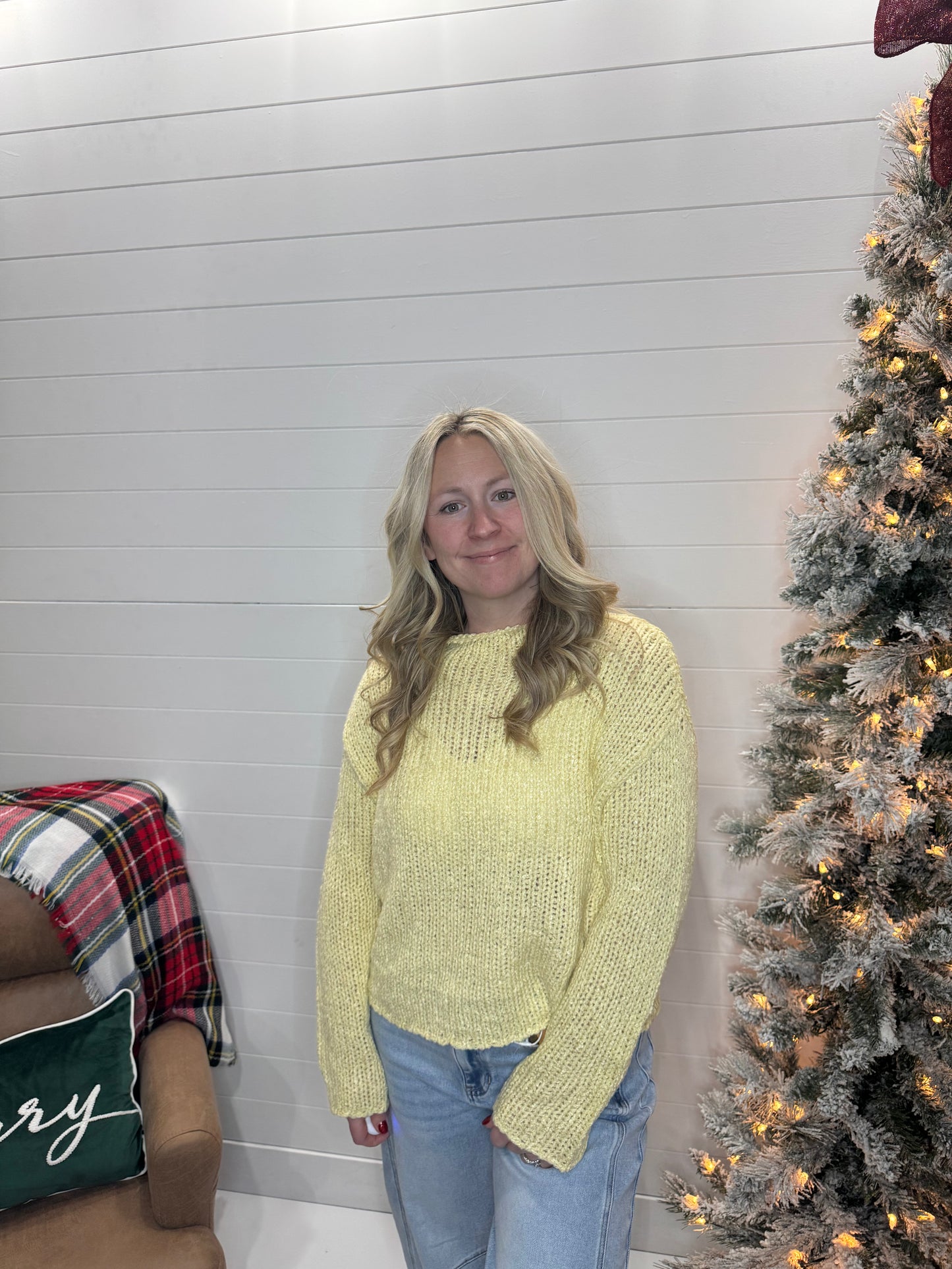 Irma Knit Sweater in Lemon