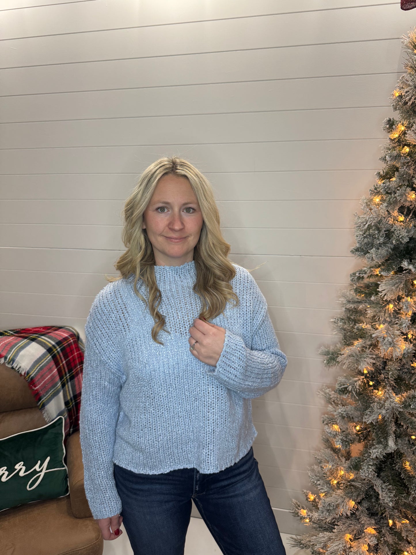 Irma Knit Sweater in Sky