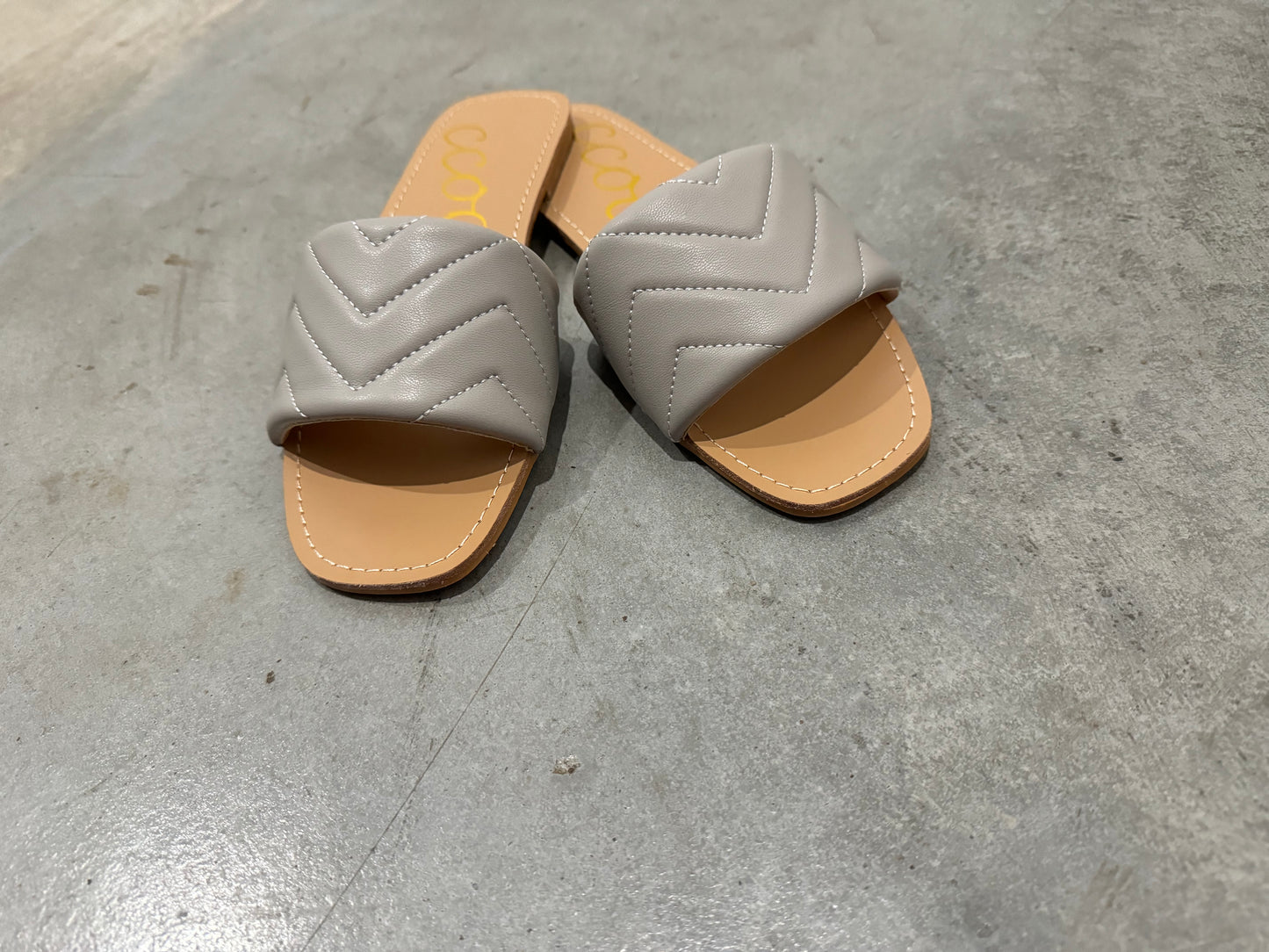 Quilted Slide in Grey final sale