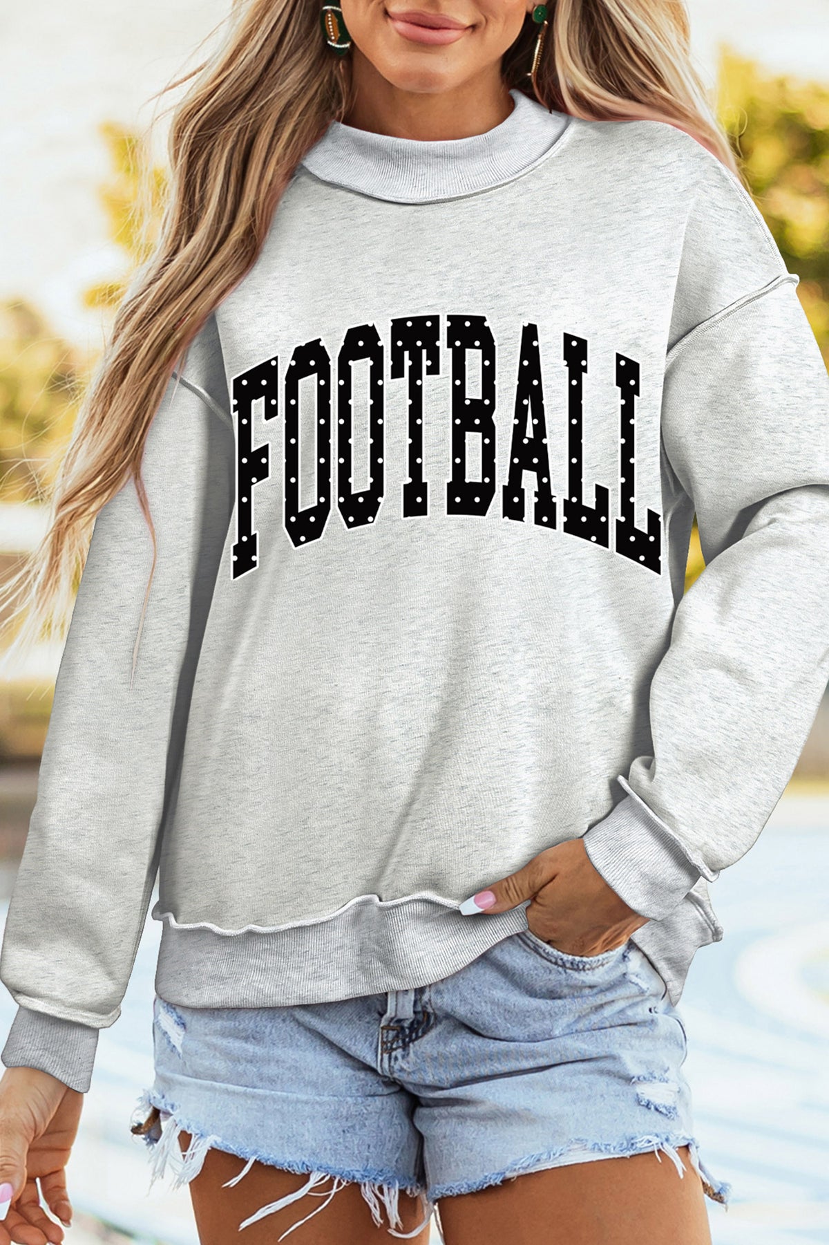 Football Mockneck Sweatshirt