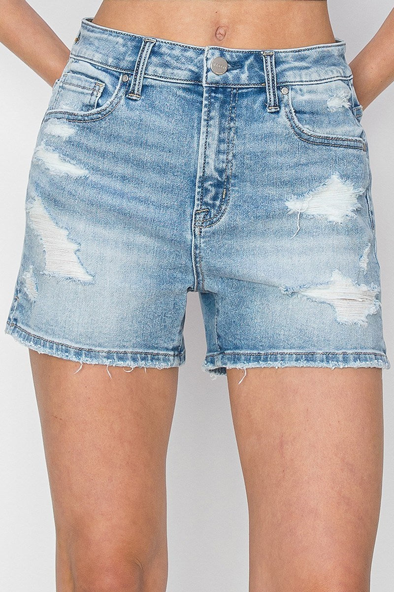 Randi High Rise Side Slit Shorts