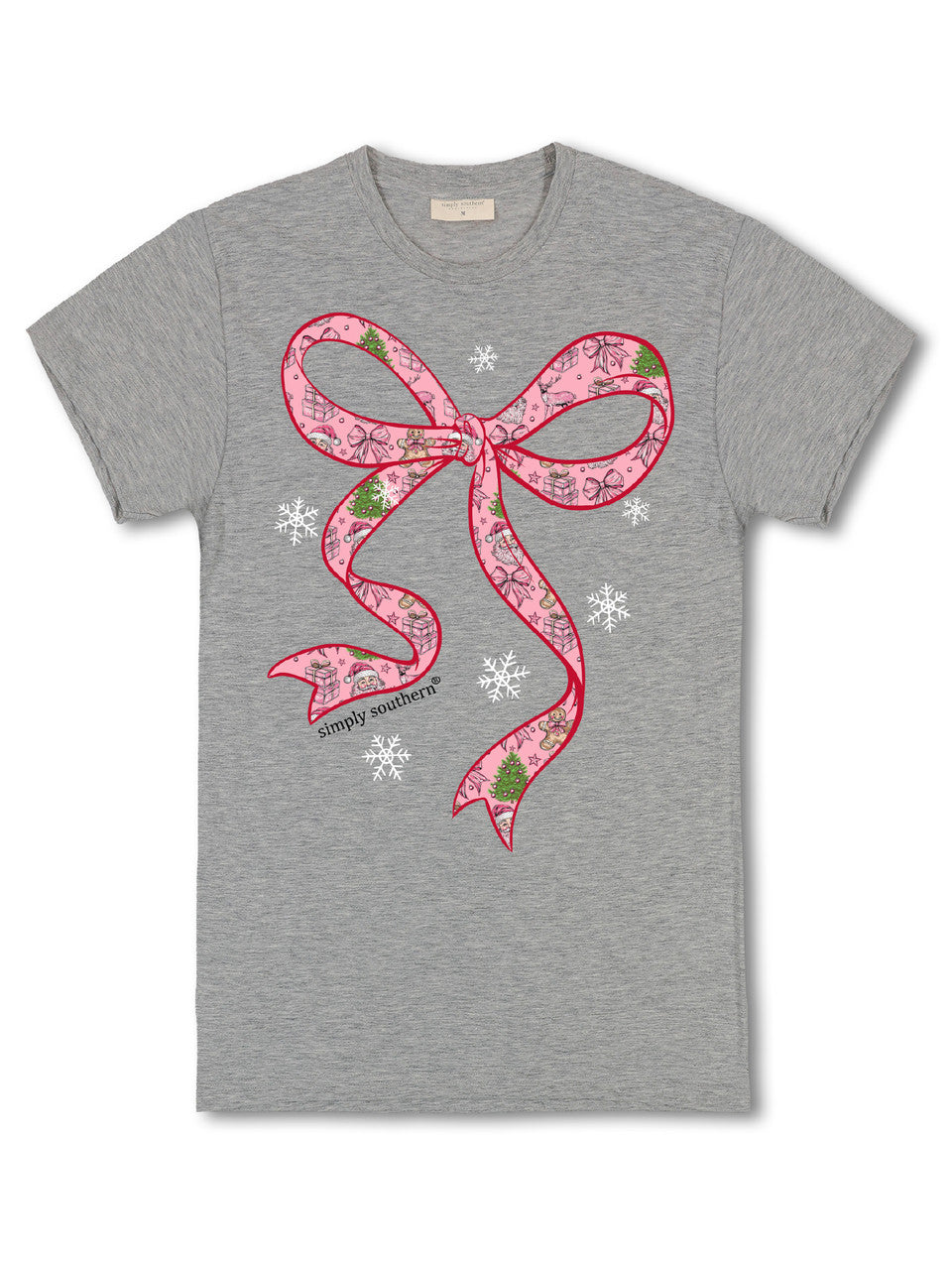 Simply Southern Short Sleeve Santa Bow Graphic Final Sale