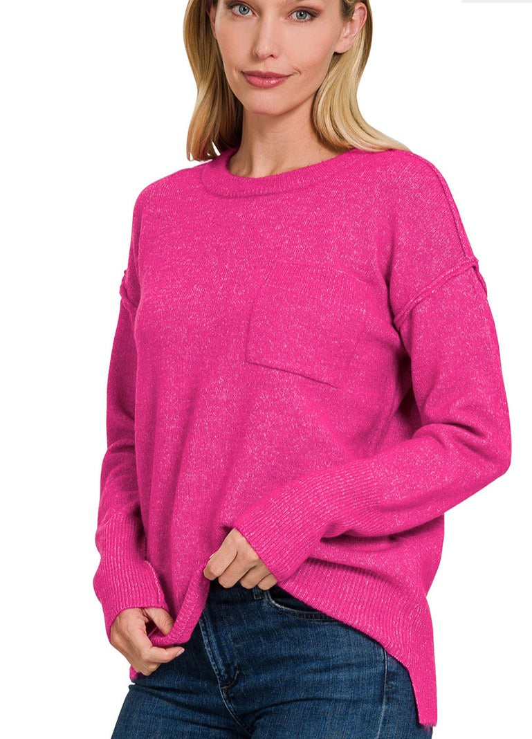 Taryn Loose Melange Knit Sweater