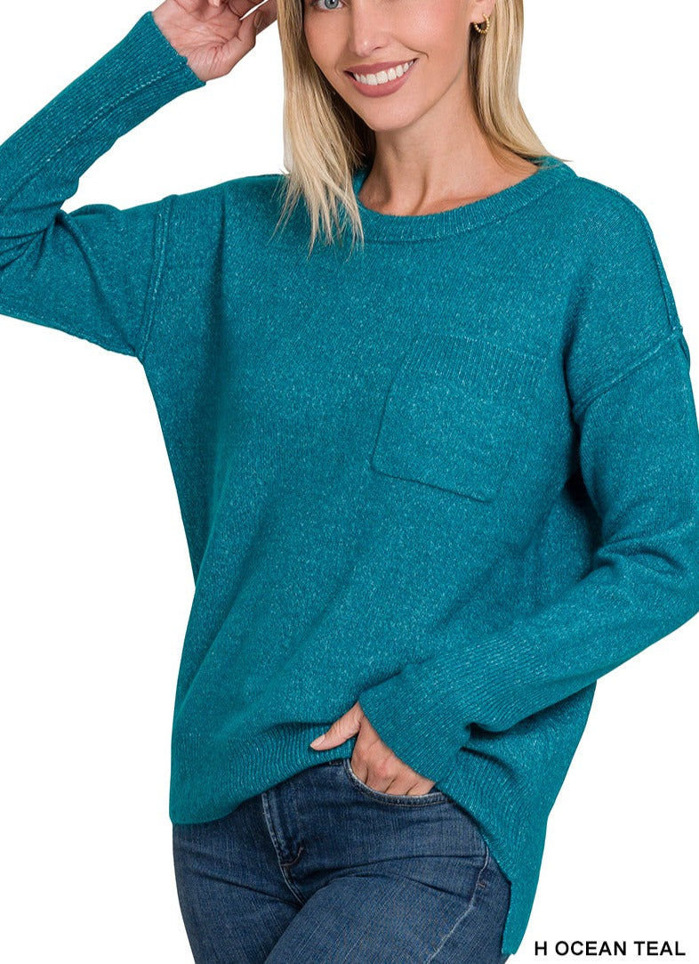 Taryn Loose Melange Knit Sweater