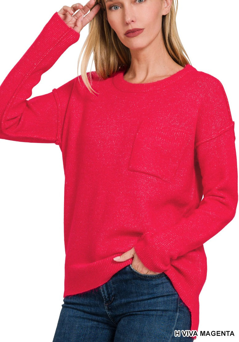 Taryn Loose Melange Knit Sweater