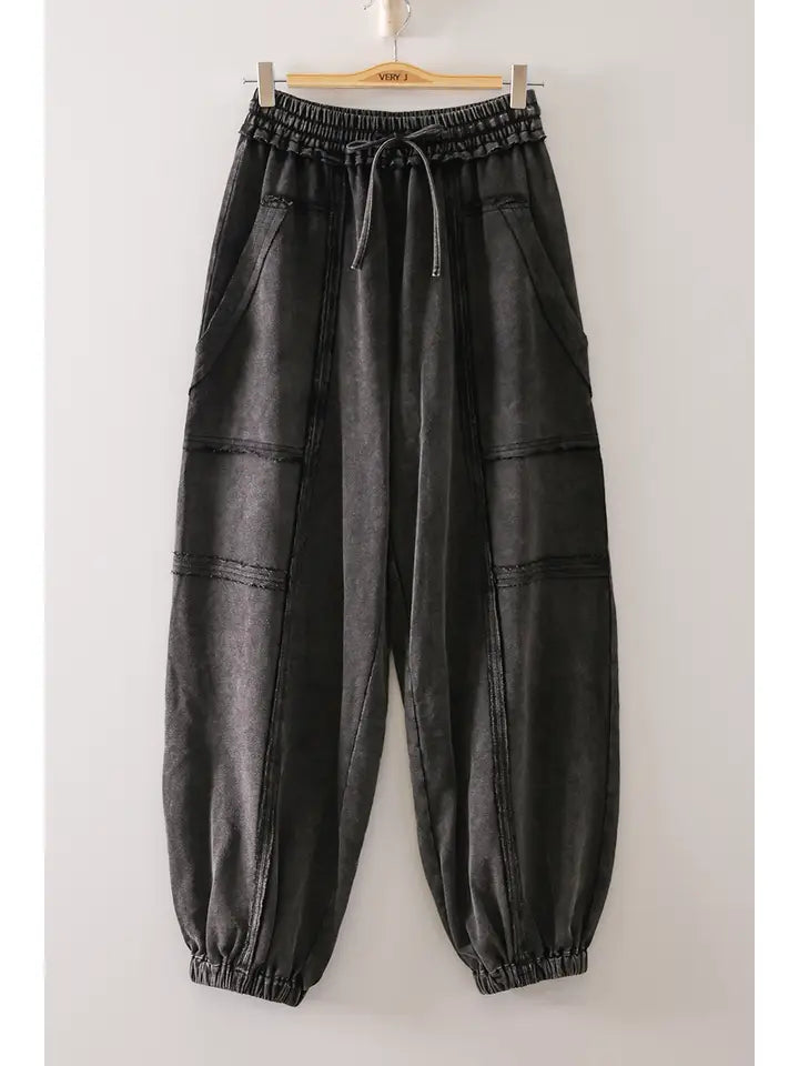 Carley Cargo Jogger Pants in Black